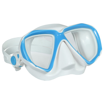 Equipo de buceo de lente de vidrio templado de media cara profesional para niños más pequeños: máscara de buceo de snorkel submarino