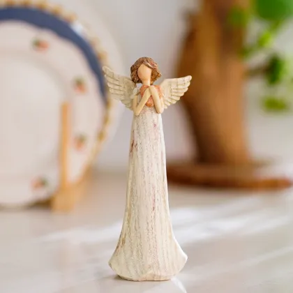 Wholesale European Angel Statues: Motherly Love, Woodcut Designs, Resin Bears Hugging Characters - Celebration Souvenirs