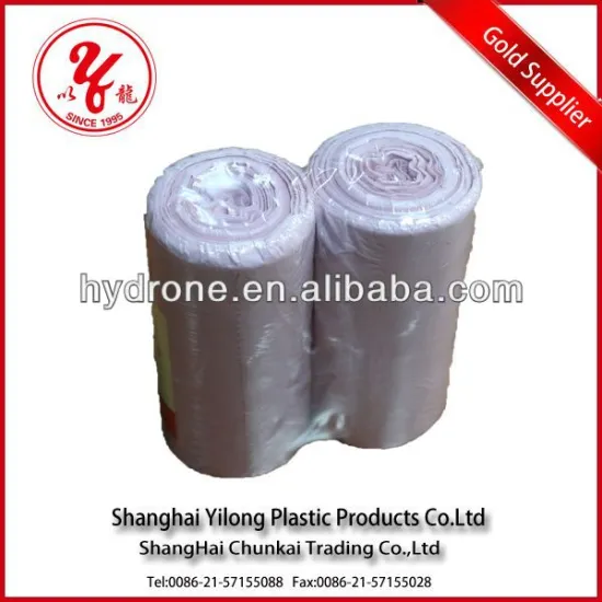 plastic trash bags on roll