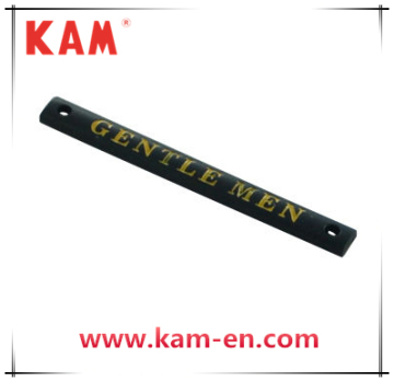 Etiqueta de metal con Logo, aleación de Zinc, accesorios de la ropa, Kam