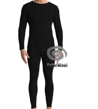 Merino Wool Men's Knitted Long Underwear Suit