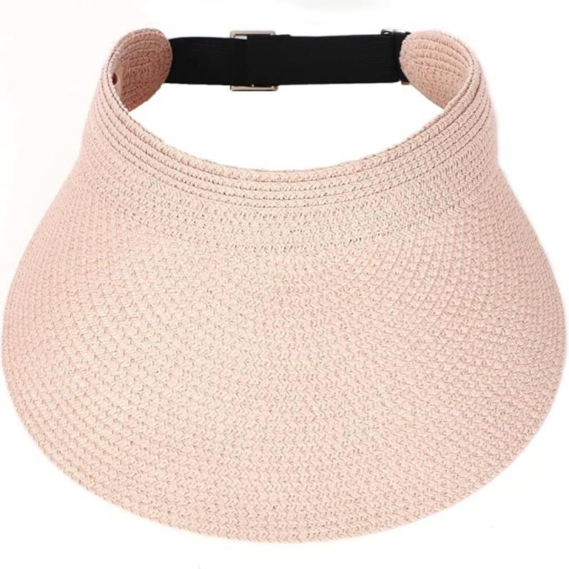 Womens Beach Straw Sun Visor Hat