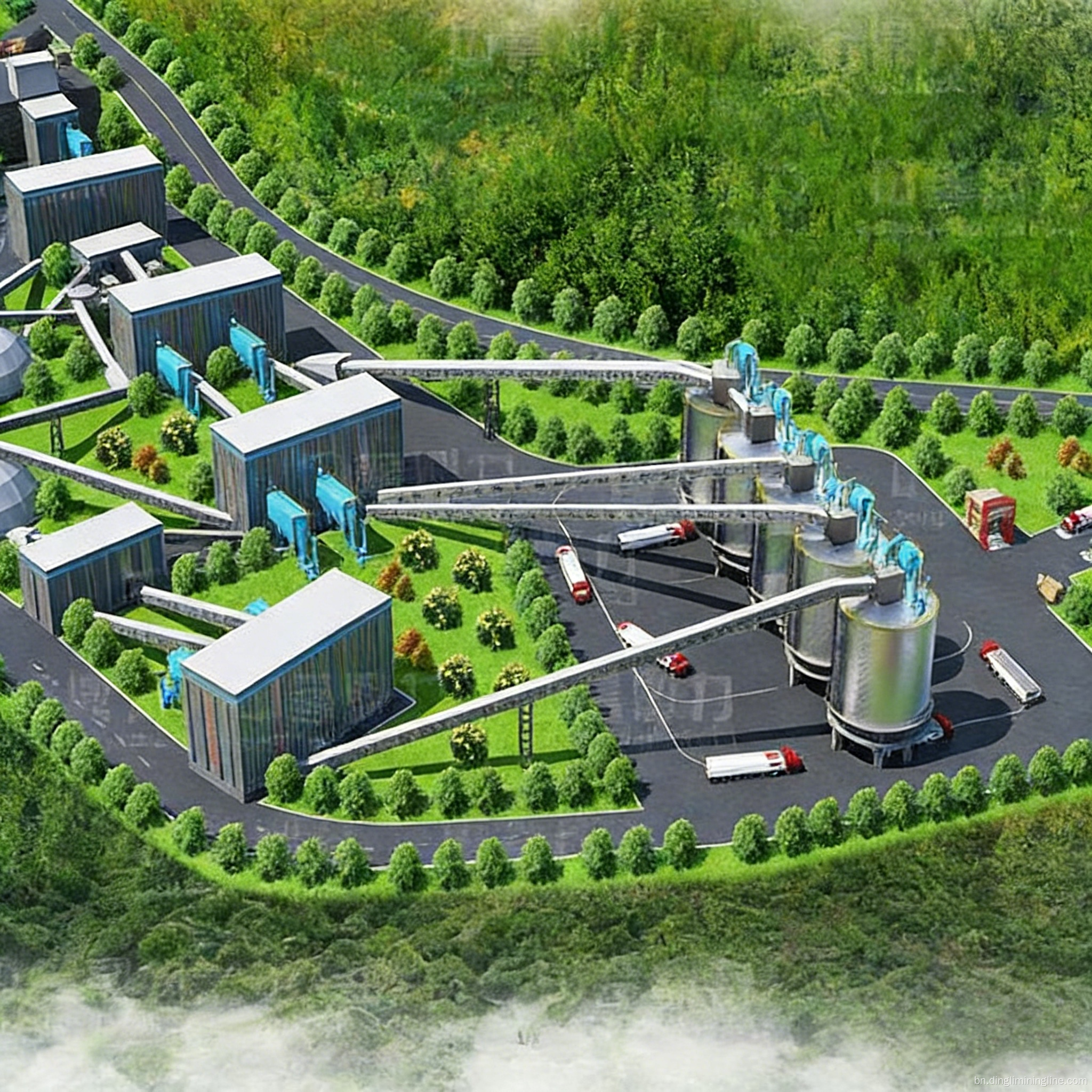 বালি এবং পাথর প্রক্রিয়াকরণ সুবিধার জন্য টেকসই নকশা