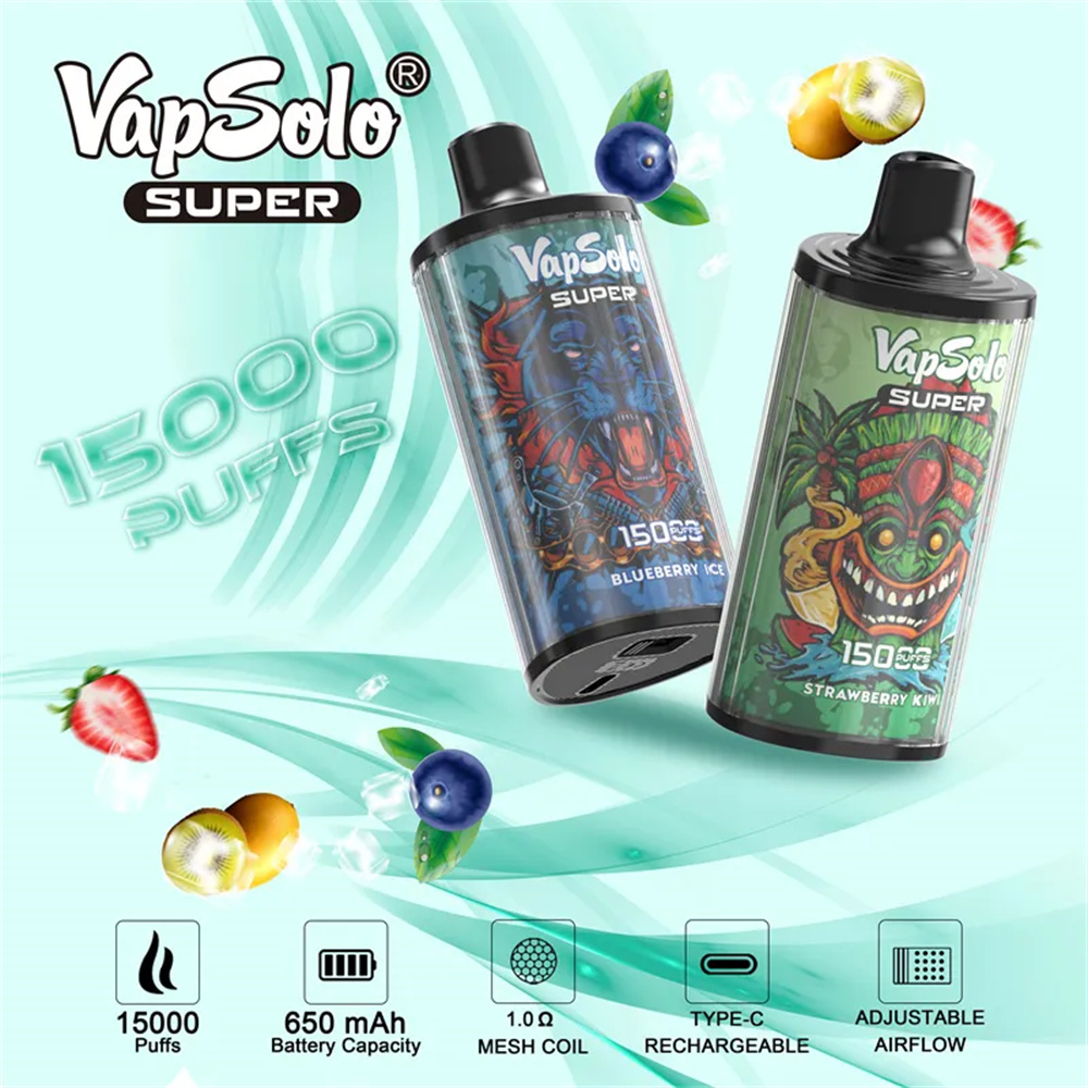 Vapsolo Super 15000 Puffs descartáveis ​​por atacado de cano eletrônico