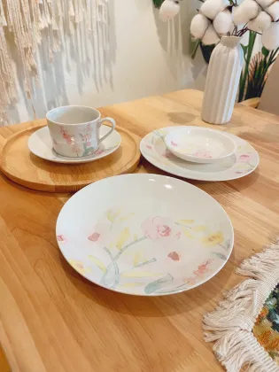 Watercolor Flower Style Afternoon Tea Dessert Plate
