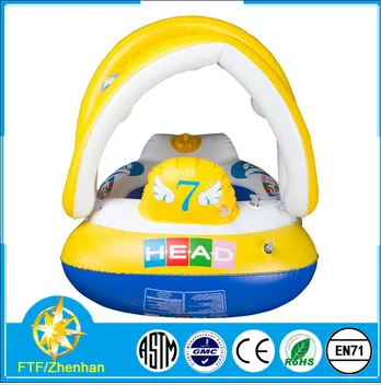 2016 New Design PVC Inflatable Lovely car Baby Seat Float