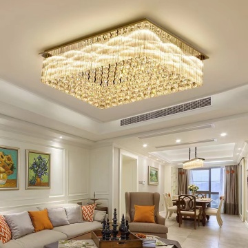 Nordic Wedding Hotel Decorative Luxury Living Room LED Crystal Ceiling Light