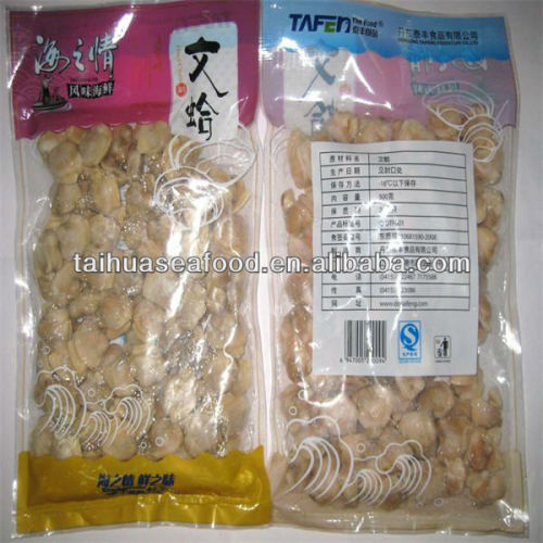 frozen seafood and cooked hard clam meat