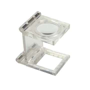 8x Foldable Glasses Magnifying Glass with Scale and Printing Fabric Lupa