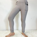 Neue Premiumgrau -Frauen -Reithose Reithosen Reites Leggings