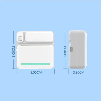 Wireless Bluetooth Portable Mini Thermal Pocket Printer with Inkless Photo Stickers