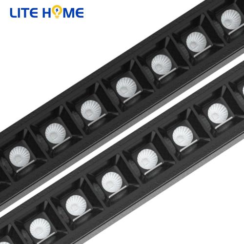 Luz de pista LED de rejilla Luz lineal de pista ajustable