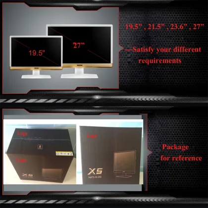 Dedicated card Graphics Card Type 23.6 inch assemble all in one pc/PIO computer with LED monitor