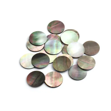 Various Size Black Mother of Pearl Coin Shape