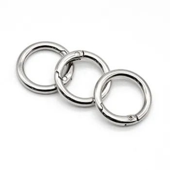 Zinc Alloy Ring Round Carabiner Spring Snap Hooks