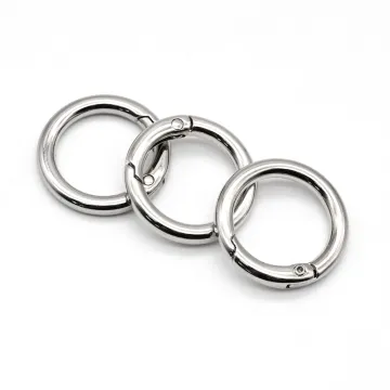 Zinc Alloy Ring Round Carabiner Spring Snap Hooks