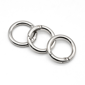 Zinc Alloy Ring Round Carabiner Spring Snap Hooks