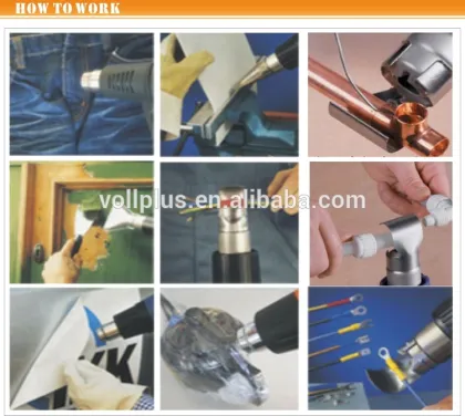 Vollplus VPHG1013 1000W 1600W portable electric power tools silicone heat shrink gun hot air gun