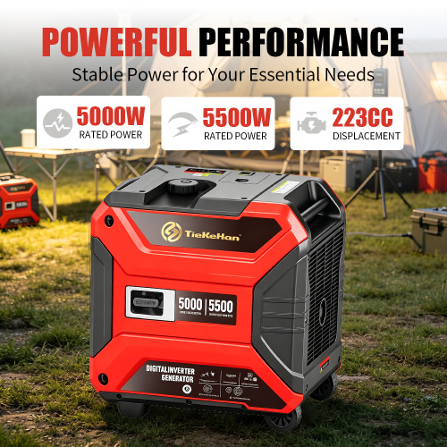 Generador inversor de gasolina portátil silencioso de 5000W