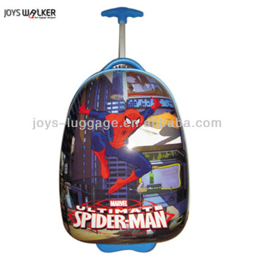 egg shape abs kid's luggage design your own suitcase,spider-man