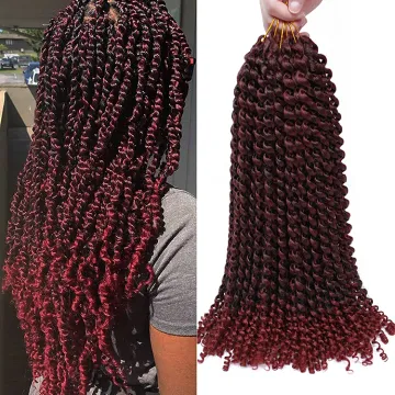 Cheap Passion Twist Hair 18inch Water Wave Passion Twists Synthetic Hair Braiding Passion Twist Crochet