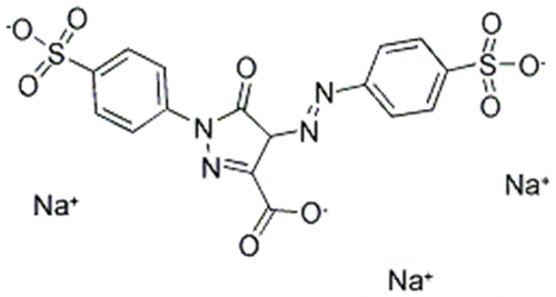 Cas 23. Ci краситель желтый. Тартразин. Tartrazine.