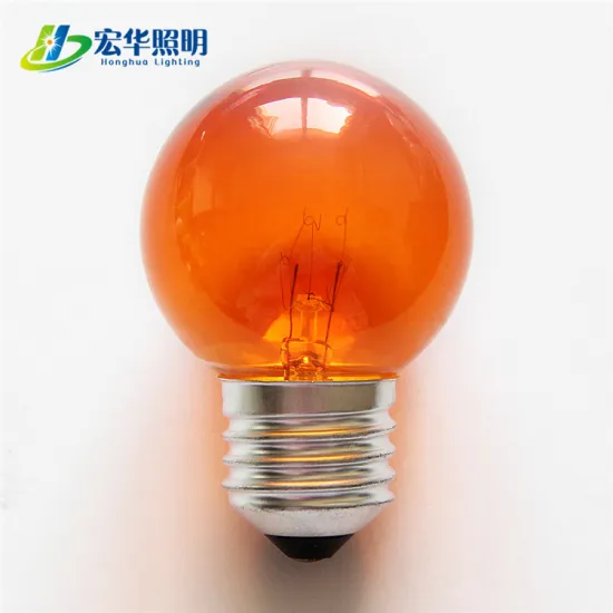 Frosted Colorful Filament Incandescent Bulbs G50 220V for Home Decoration