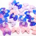 Shiny Glitter Bowknot Shaped Flatback Resin Beads For Girls Garment Accessories Cabochon Bedroom Ornaments