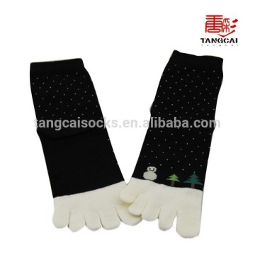 YS-10 custom Christmas design five finger toes socks