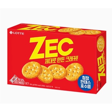 Lotte Small Round Biscuits with Zec Soda Flavor
