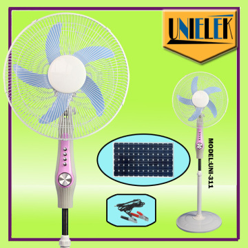 16" dc fan stand for solar panel 12v high speed blower fan without battery