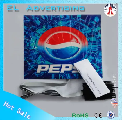 EL flashing poster digital el light box sign electroluminescent el advertising