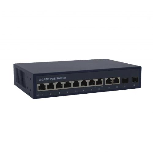 8 Ports Ethernet POE Switch 2RJ45 2SFP