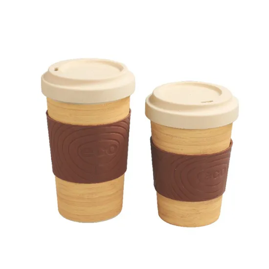 Commercial Bamboo Lid Coffee Cup Custom