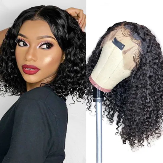 Human Hair Lace Front Bob Ombre Wig Glueless T Part Deep Middle Part Pre Plucked Straight Short Bob wigs for women