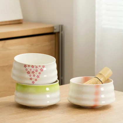Japanese Bamboo Matcha Tea Set Porcelain ZEN with Accessories - Wholesale