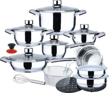 Wholesale 21pcs wide edge cookware set