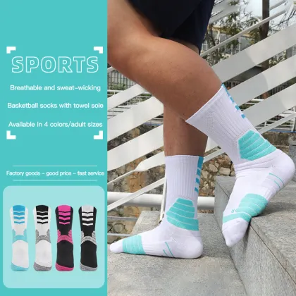 Custom Logo Basketball Socks for Men - Sports Crew Socks
