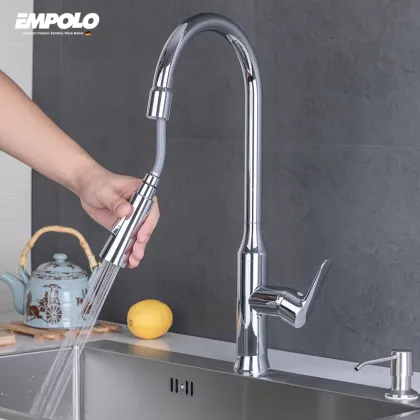 CUPC Kitchen Faucets with Pull Down Sprayer Swan Kitchen Sink Taps