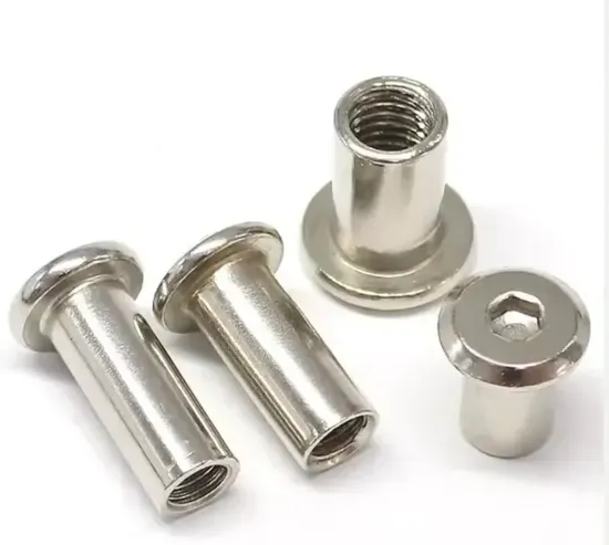 Custom M3 M4 M5 M6 Carbon and Stainless Steel Internal Thread Screws with Brass Sleeve Nuts for Diverse Applications
