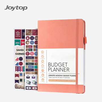 Joytop Custom A5 PU Leather Monthly Budget Planner Journal Notebook
