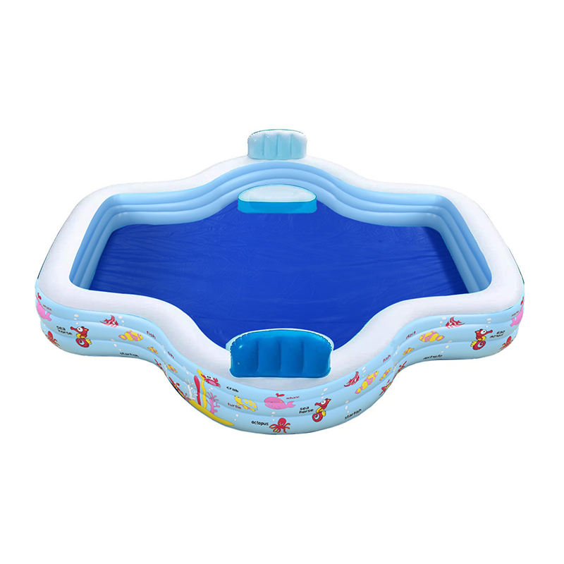 Inflatable Pool with 2 Seats Family Paddling Pool