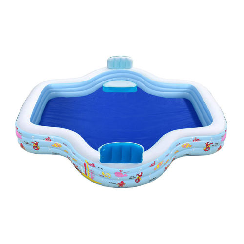 Inflatable Pool with 2 Seats Family Paddling Pool