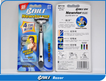long rubber handle safety razor for man