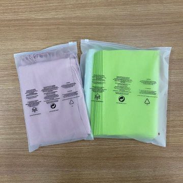 Custom Frosted Zipper Plastic Bags for Clothing Packaging