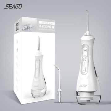 Seago Oral Irrigator Portable Water Dental Flosser USB Rechargeable Water Floss Teeth Cleaner 3 Modes IPX7 Water Floss