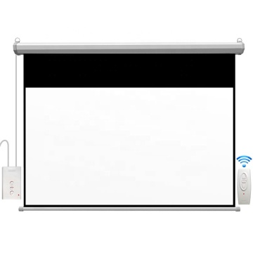Electric Cinema Projection Screen 100 Inch 16:9 Glass Bead for Fast Shipping with Remote