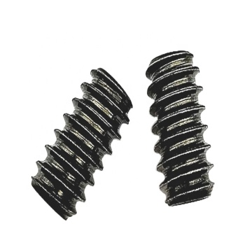 Black Oxide Slotted Set Screws with Flat Point Steel Material Metric Measurement System for Grub Headless Set Screw Applications