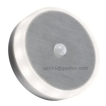 Round Wireless LED Indoor Motion Sensor Lights - Battery-Powered, Stick-On Induction Lamps