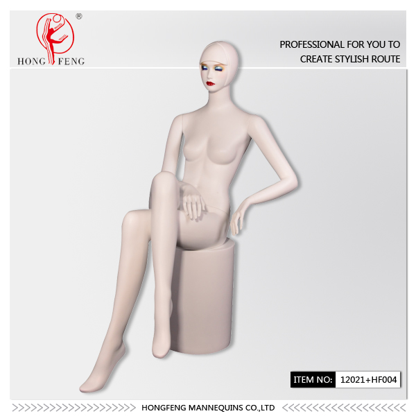 female makeup sitting mannequin